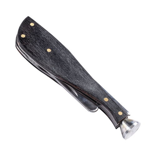 Ebony pipe, knife, pipe tool, pipe press, three-in-one accessories, maintenance and cleaning, solid wood smoking set, portable