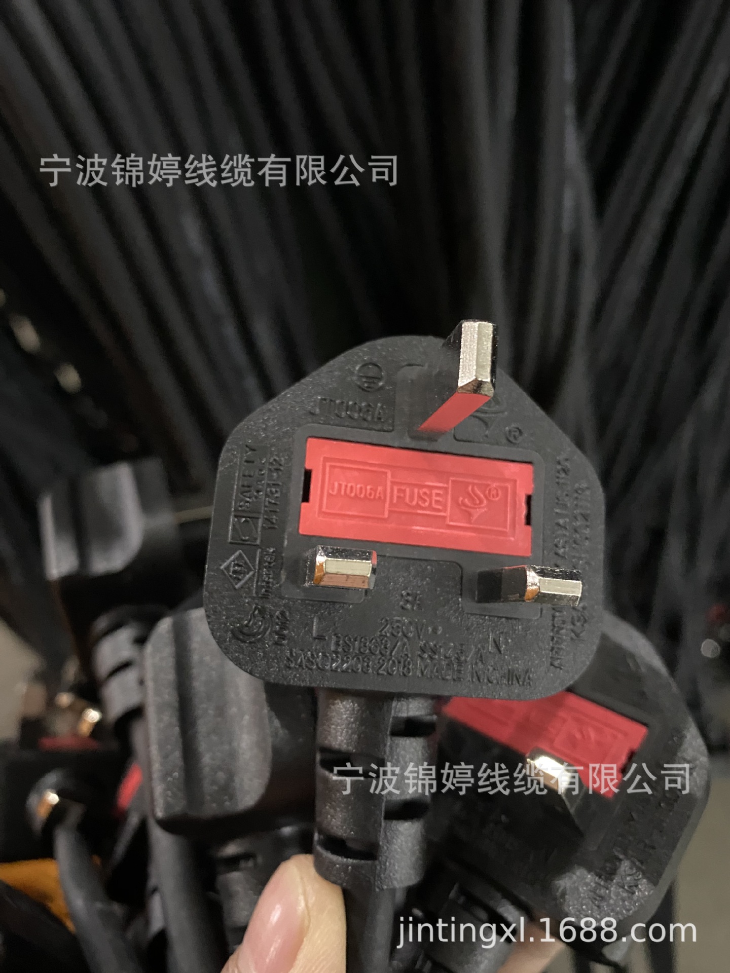 SRDT美国四芯工业大插片插头 美规UL干燥器电焊机电源线10/8AWG