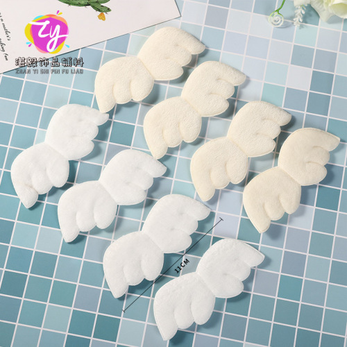 11cm Ultrasonic Floral Angel Wings Shoes Socks Accessory Cute Plush Cartoon Clothing Accessories Wholesale