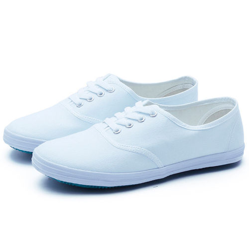 Qingdao Global National Tour boys and girls small white sneakers green bottom white mesh shoes sports shoes gymnastics shoes white canvas shoes