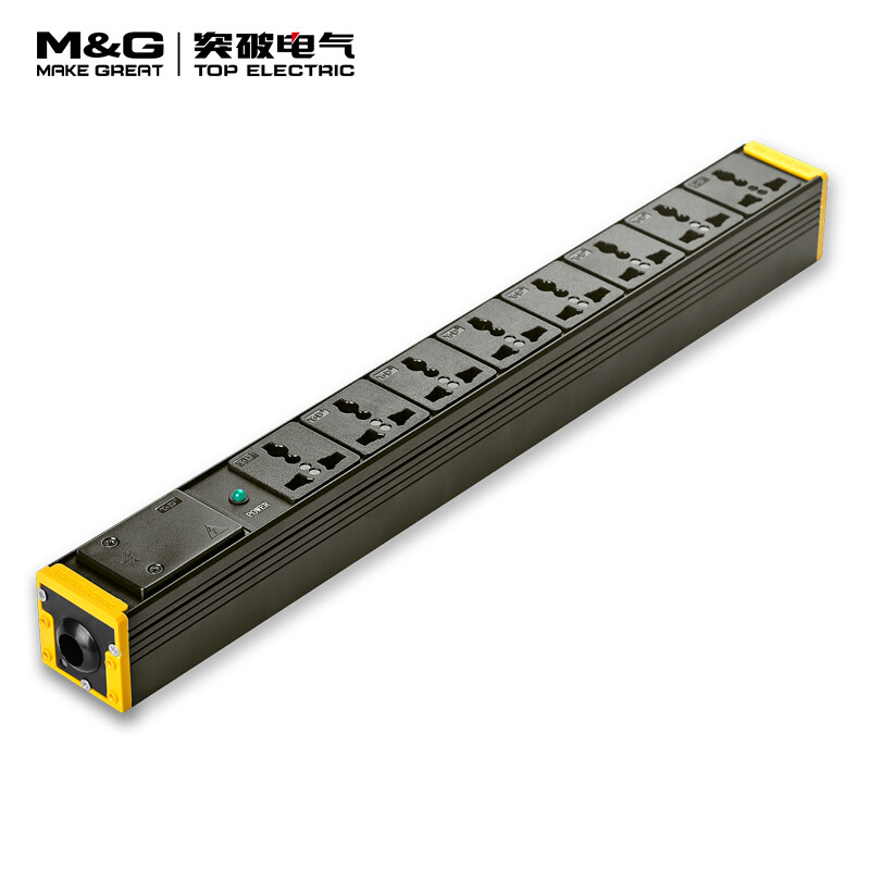 突破机柜PDU插座 8位10A插孔 16A大功率自接线机房插排07TG130601