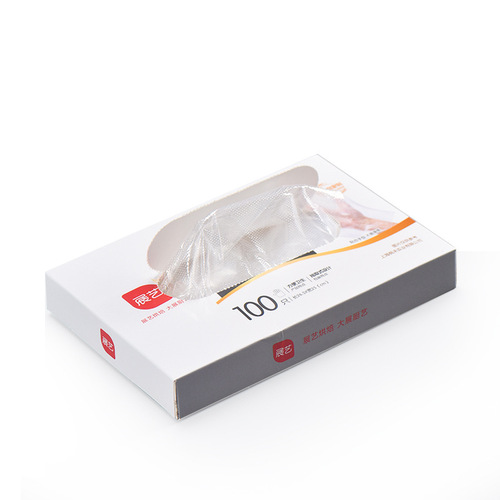Zhanyi disposable plastic gloves removable kitchen barbecue nougat snowflake pastry baking thickened 100 pieces