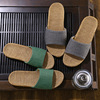 Summer slippers, footwear for beloved, non-slip men's slide indoor platform, Korean style, cotton and linen