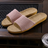 Summer slippers, footwear for beloved, non-slip men's slide indoor platform, Korean style, cotton and linen