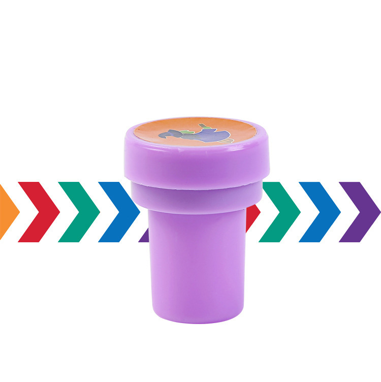 10 cajas de sellos de Halloween Festival de fantasmas Dibujos animados redondos de cinco colores Mano de Navidad Plástico de tinta creativa