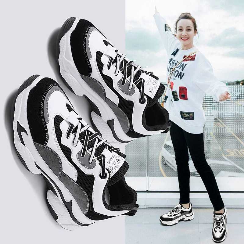 Женские тяжелые туфли dad shoes, толстая платформа, градиент, увеличение роста, размеры 35–40