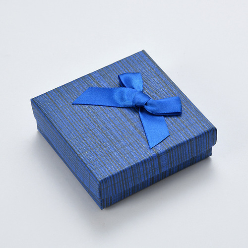 Jewelry box, exquisite jewelry universal packaging box, women's day gift box, bow world lid gift box