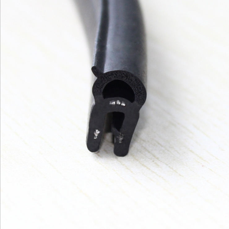 汽车复合橡胶条 包边胶条、EPDM密封条 车门防撞条 钢带上泡胶条