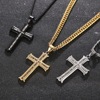 Hemourish ICANDO ALL Things Cross Pendant Three -color Optional Hip -Hop Tide Necklace