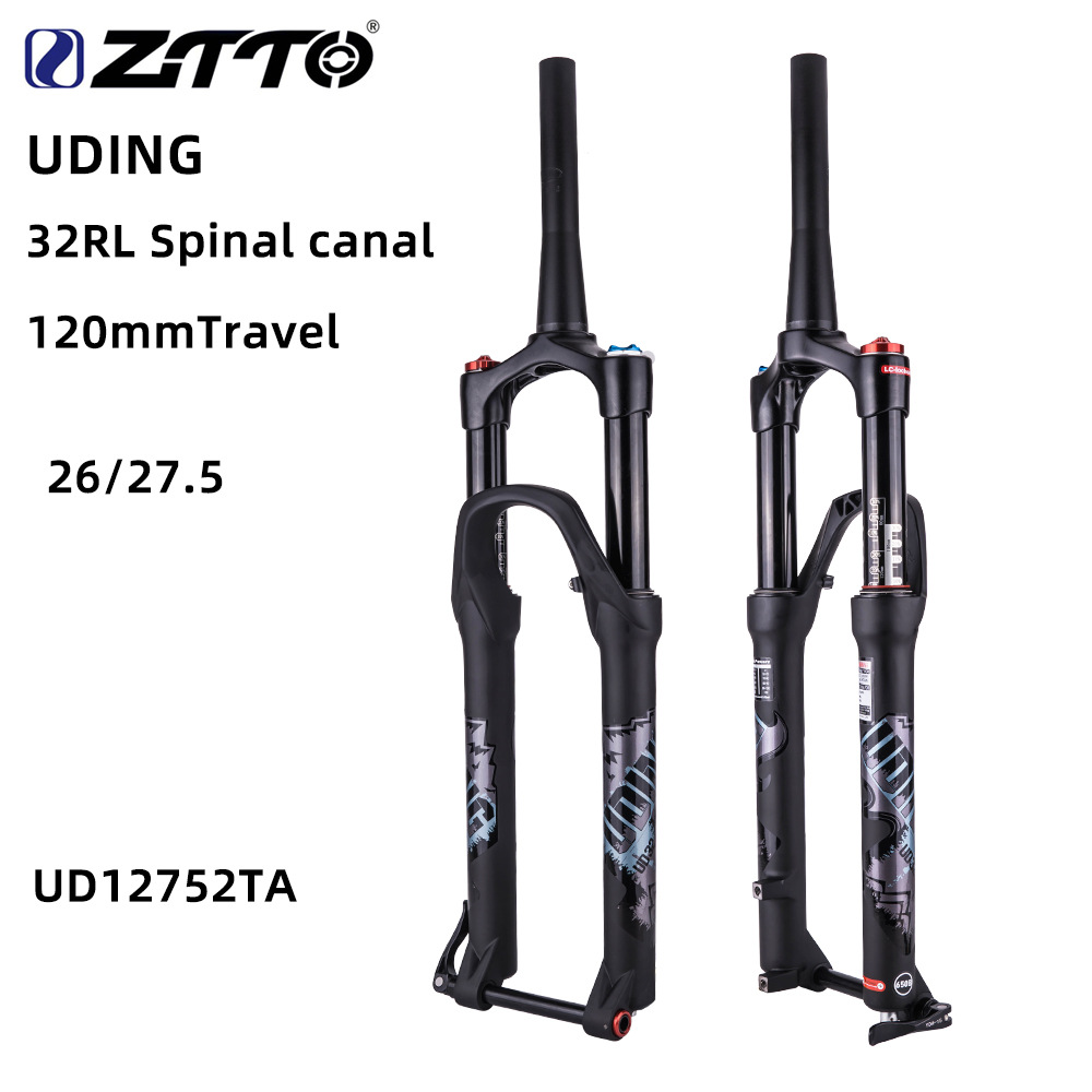 Bicicleta de montaña tenedor delantero 26/27.5 Taper tubo hombro control barril eje amortiguación aleación de magnesio Tenedor de aire con cerradura tenedor delantero