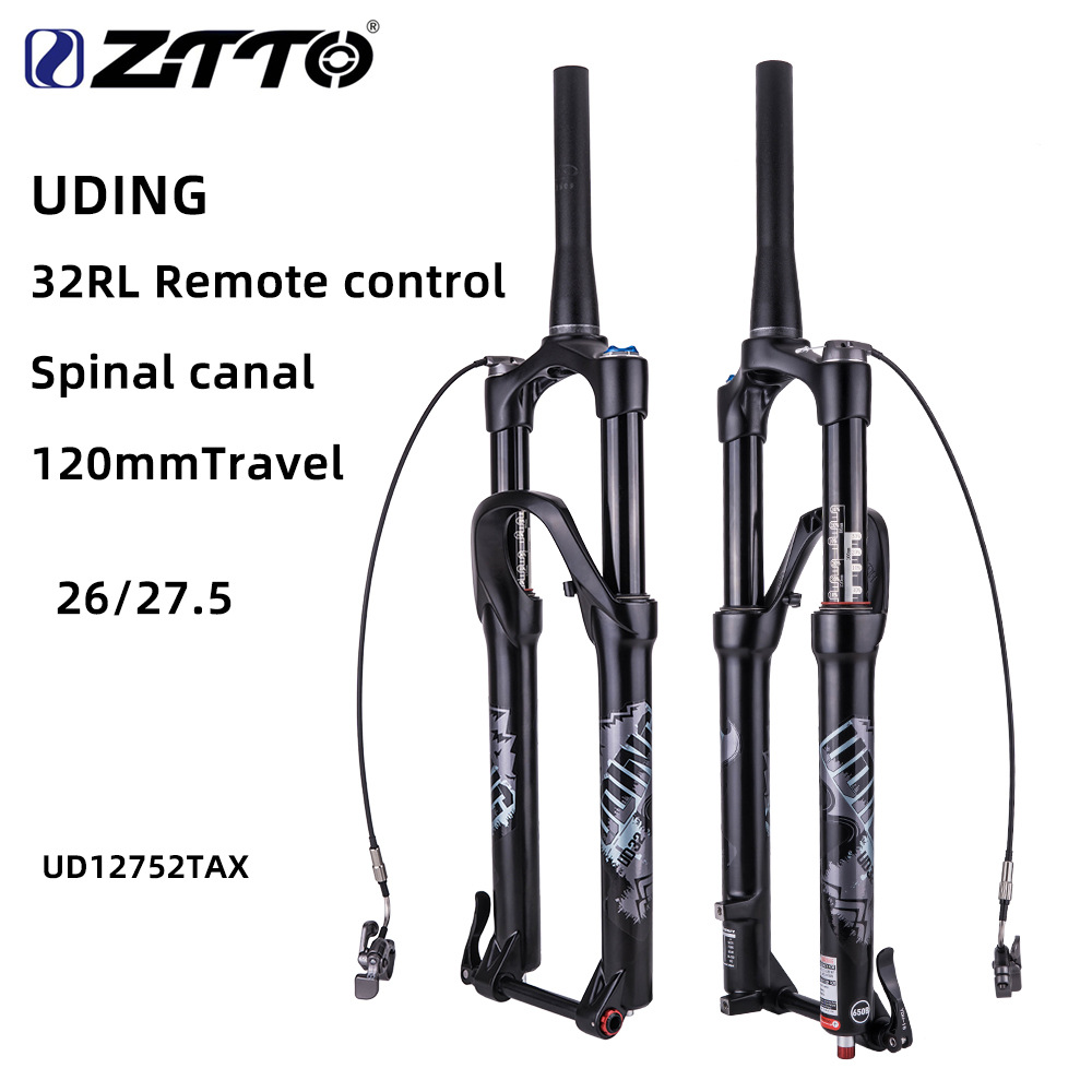 Bicicleta de montaña tenedor delantero 26/27.5 Taper tubo de control de alambre barril eje de amortiguación de aleación de magnesio Tenedor de aire con cerradura tenedor delantero