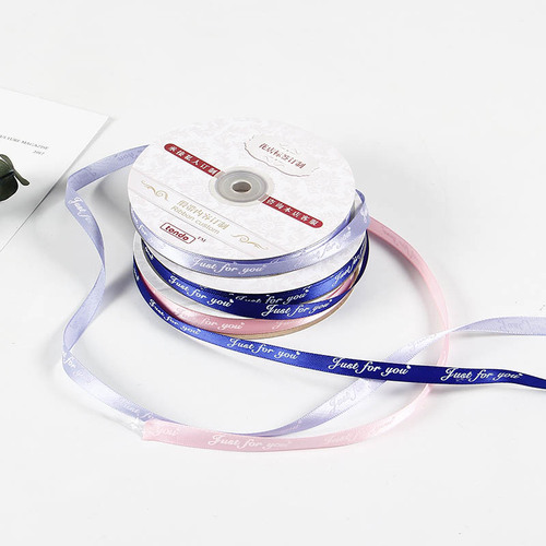 Wholesale 1CM English Ribbon Ribbon Flower Packaging Floral Ribbon Gift Box Bouquet Decoration Flower Shop Supplies