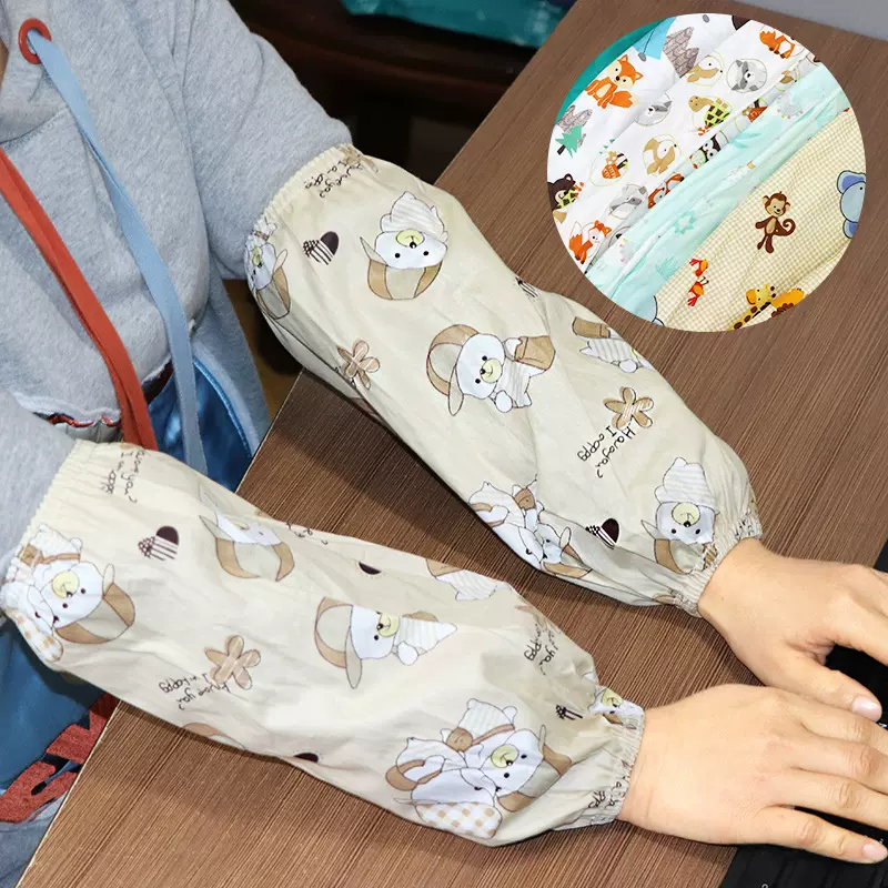 长款袖套家务办公棉布护袖防污成人哺乳袖头羽绒服女上班耐脏耐磨