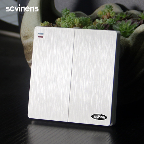 Household white concealed two-way double control switch 86 type one-way single socket panel 2-position wall switch wholesale