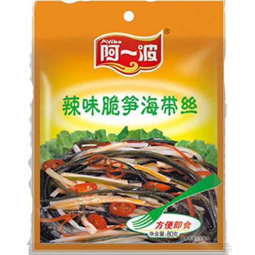 Fujian Specialty: A Yibo Spicy Crispy Bamboo Shoots & Kelp Strips, 80g – Savory Pickles, Appetizing Side Dishes, and Flavorful Condiments to Enhance Your Meal