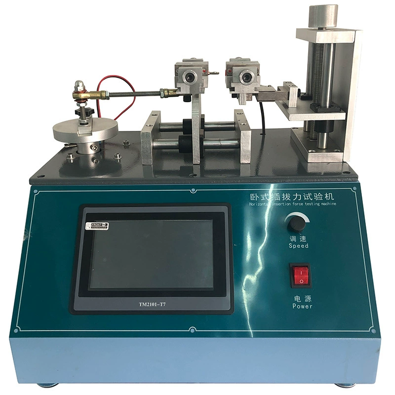 Подключаемый модуль микрокомпьютера. Испытательная машина на силу. Эксперимент по вставке и извлечению разъема. Автоматическое тестирование на срок службы через USB.