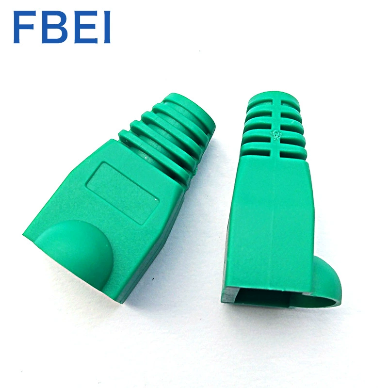 Фанбей RJ45 кожух коннектора сетевого кабеля 6.5 PVC цветной суперкатегория пять хвостовик гильза защитный чехол для кристаллической вилки