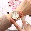 Fashionable belt for leisure, quartz women's watch, Korean style, simple and elegant design