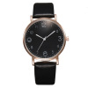 Fashionable belt for leisure, quartz women's watch, Korean style, simple and elegant design