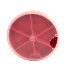 6-Compartment Accessory Box, Holds 200 Flattened Double-O Circle Plastic Lead Sinkers, Storage Box, Fishing Small Accessories