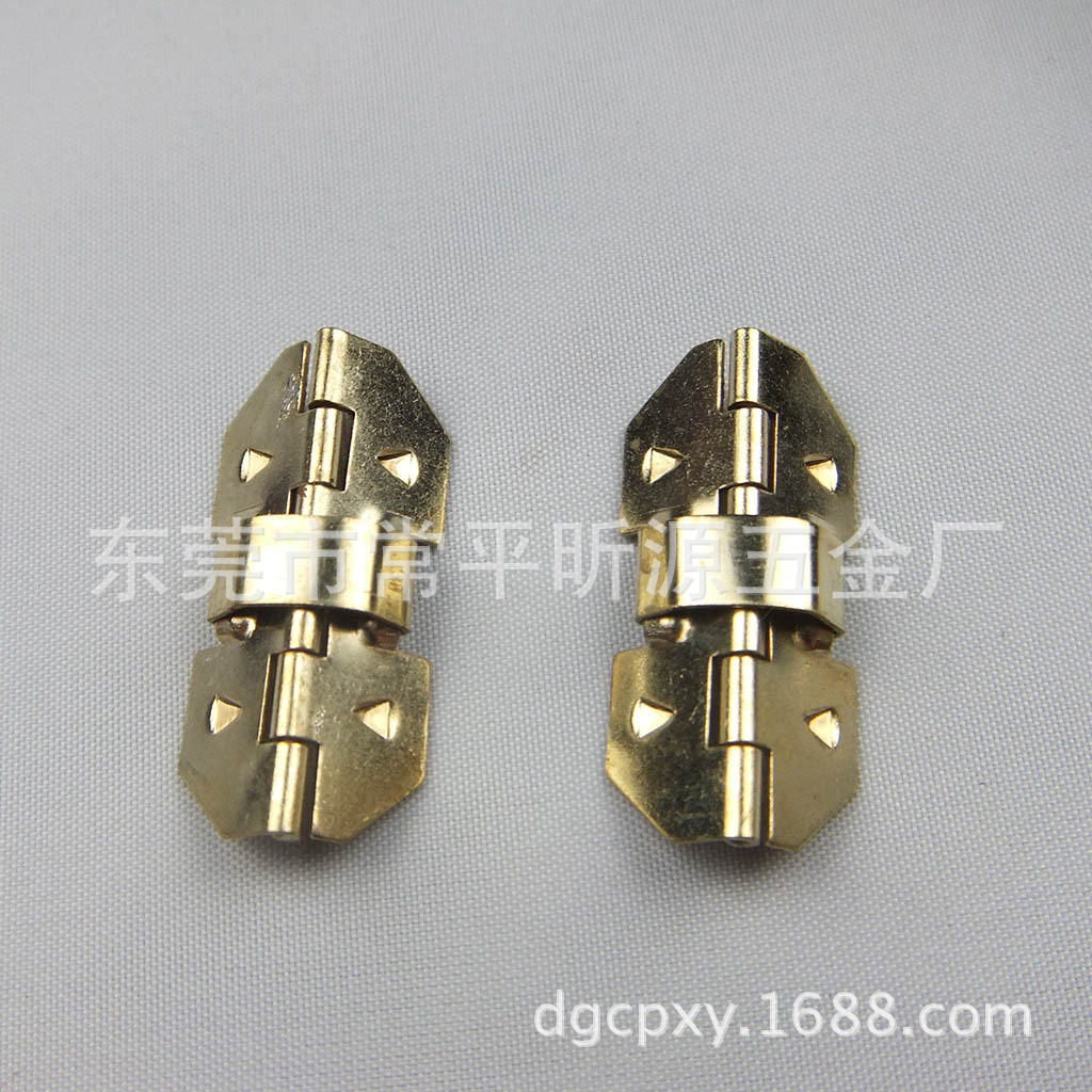 生产金色胶盒连接链五金 ，装饰盒周转铰 ，珠宝盒弹扣夹