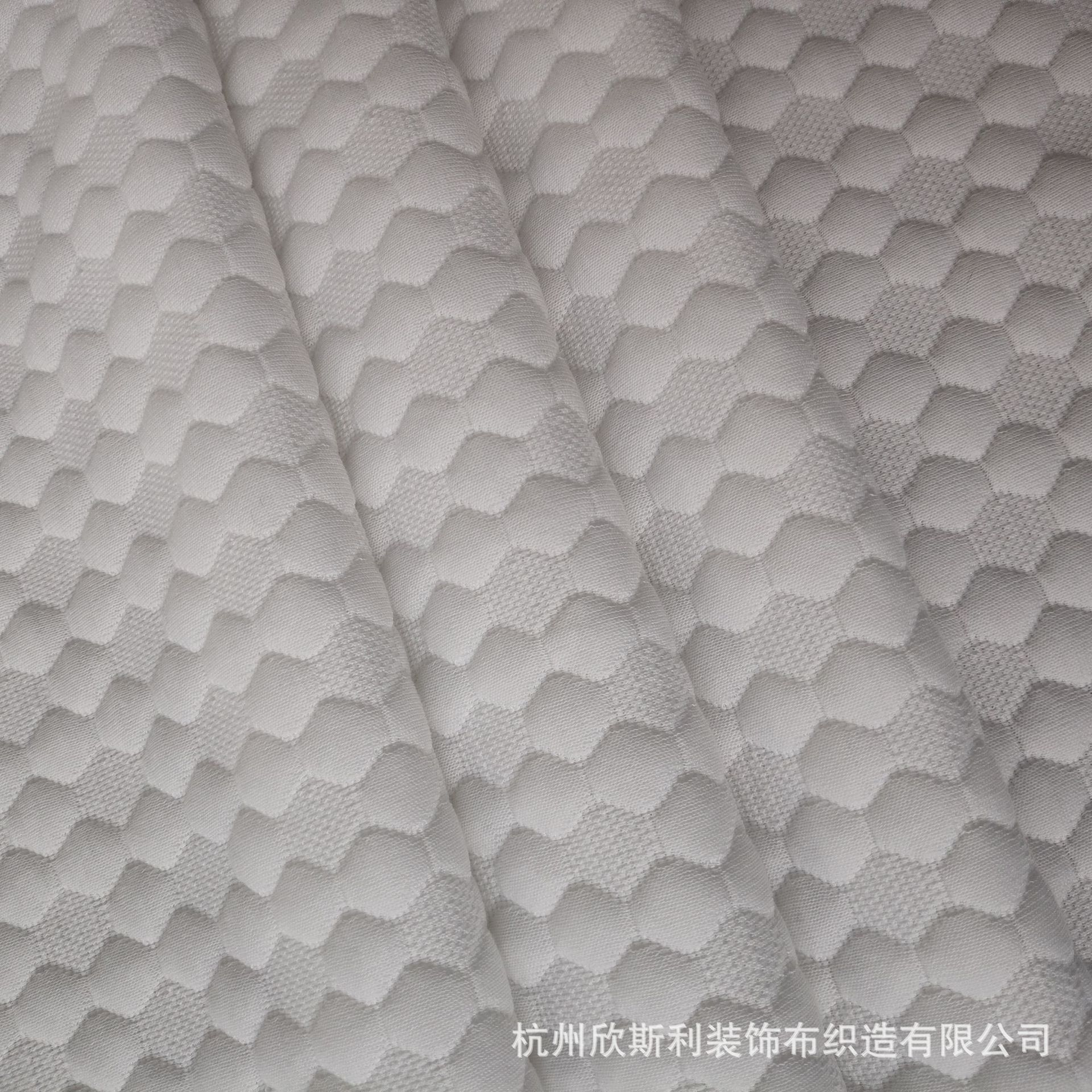 源头厂家针织布空气层六边格纯色透气记忆枕乳胶枕套太空棉夹丝棉