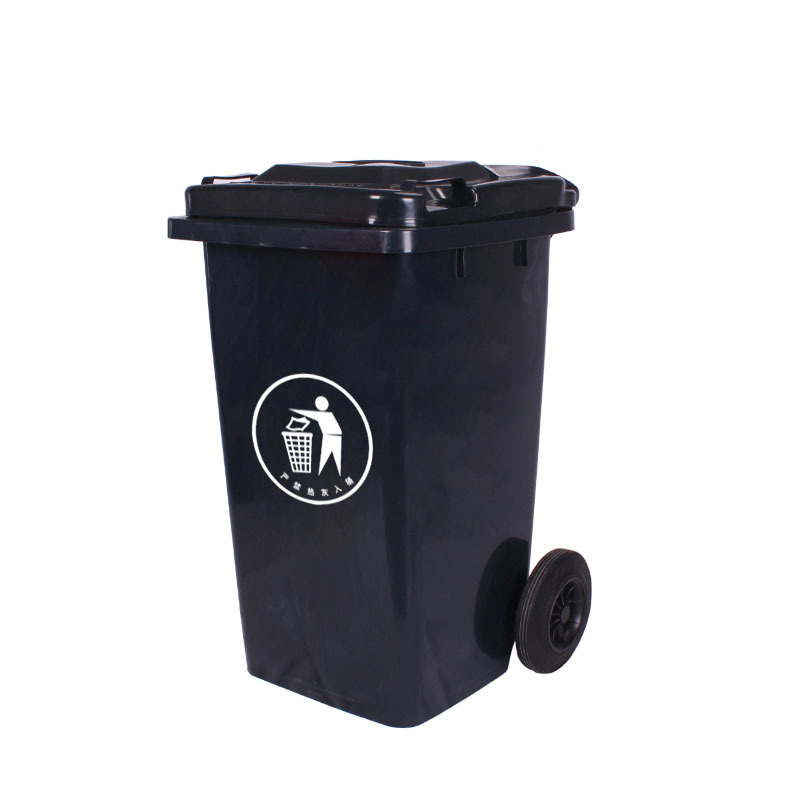 Cubos de basura de plástico para exterior de 120L/240L, con pedal y ruedas, para gestión de residuos o propiedades, fabricante