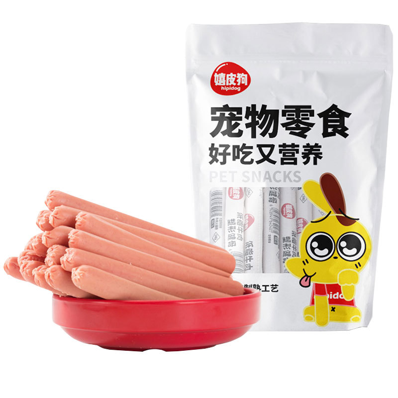 Perro bocadillos salchichas de jamón 90g Teddy oro entrenamiento recompensa mascota salchichas regalo paquete de alimentos en stock al por mayor