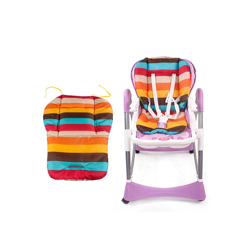 婴儿车座棉垫彩虹加厚款 儿童安全座椅宝宝餐椅座垫 童车座椅配件