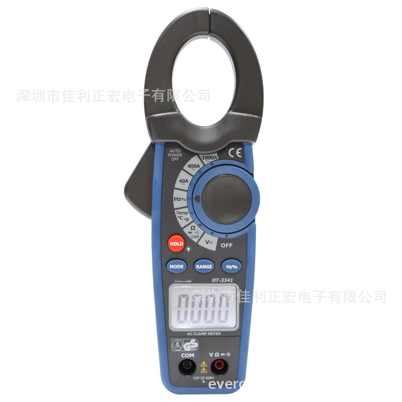 CEM华盛昌1000A交直流钳形表 电力行业大钳口钳形表DT-3341