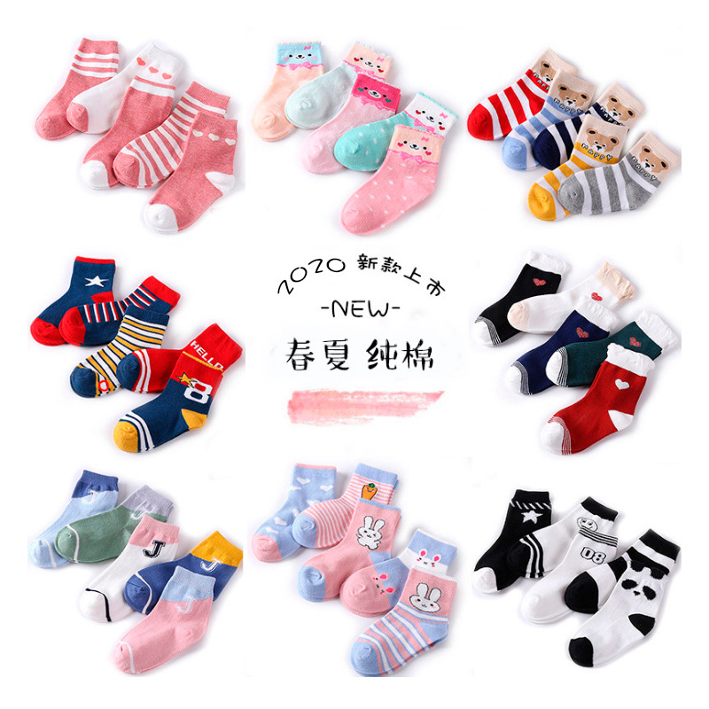(Wholesale), children's summer cartoon demi-season knee socks for boys, mid-length, for teenagers, combed cotton 5
