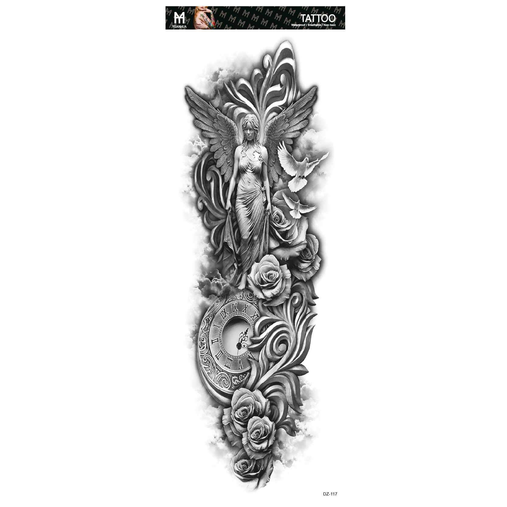 Pegatinas de tatuaje directo de fábrica gran cantidad Congyu impermeable imagen grande brazo completo tatuaje pegatinas Amazon tatuaje