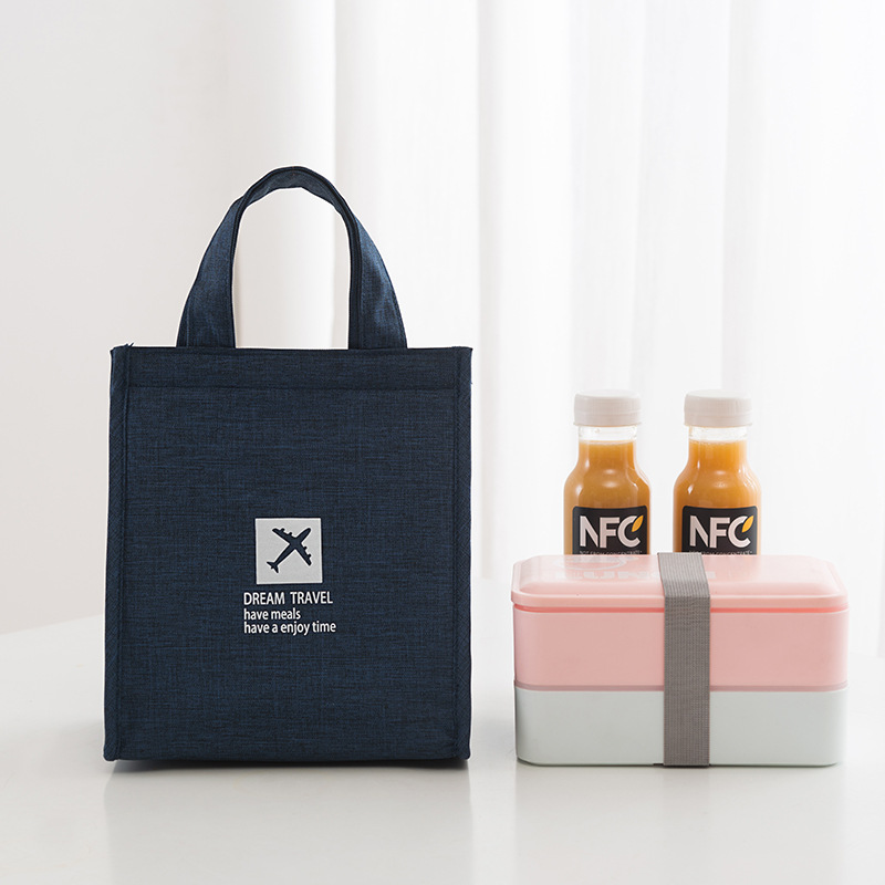 Almuerzo bolsa de almuerzo portátil simple moda todo fósforo bolsa de hielo impermeable Oxford tela blanca cuello bolsa de aislamiento fábrica al por mayor