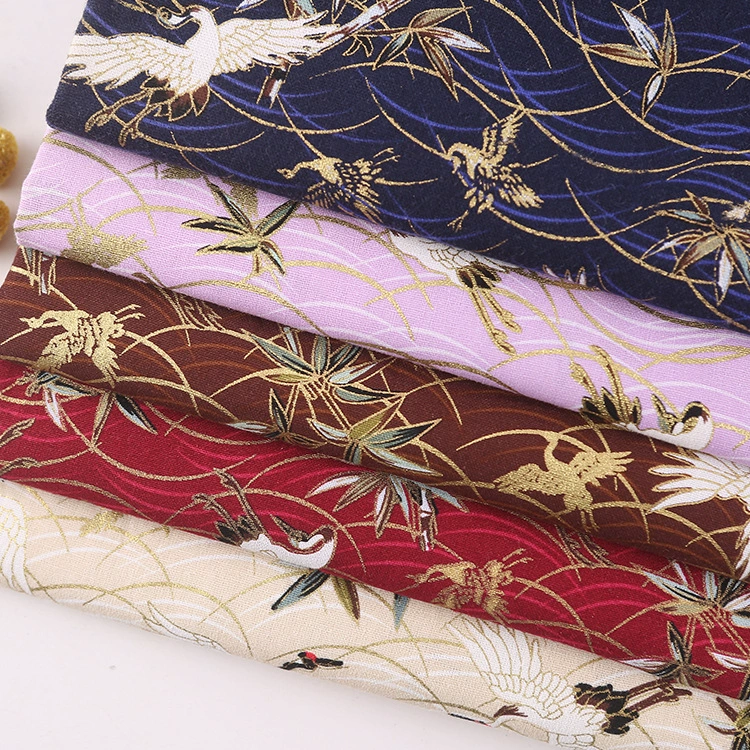 Ткань для горячего тиснения в японском стиле с принтом кран серии ручной работы DIY игрушка сумка ткань