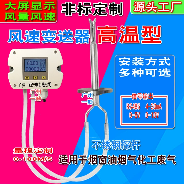 Высокотемпературный датчик скорости ветра с дифференциальным давлением газовый расходомер с преобразователем объема воздуха для удаления пыли воздуховод анемометр