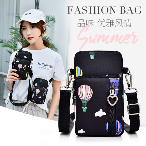 Wholesale  New Women's Crossbody Small Bag Mini Vertical Phone Bag Fashion Phone Case Single Shoulder Fabric Purse Coin Purse