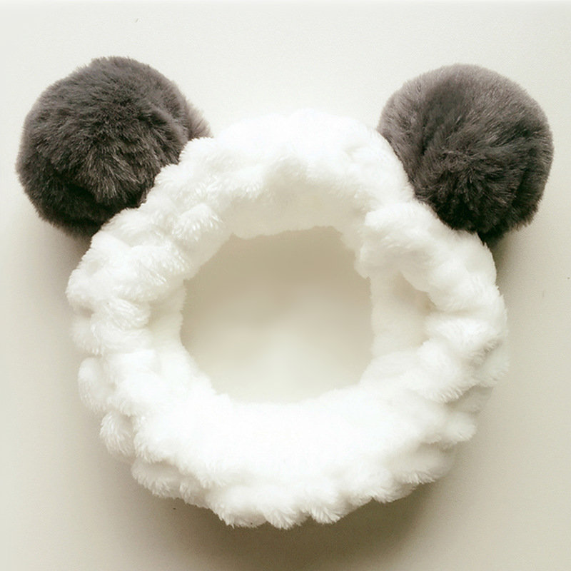 Coral cute headband for face washing
