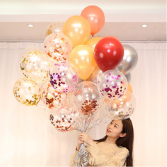 12-inch glitter balloon with magical foam confetti—thickened, transparent latex design, Instagram-worthy, and featuring trendy aluminum foil glitter.