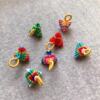 Apple, colorful sophisticated woven strawberry handmade, one bead bracelet with accessories