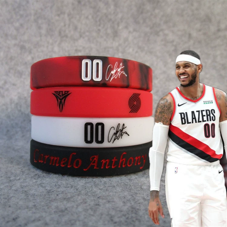 Браслет-резинка для запястья с силиконовой набивкой Kobe James Curry Wade Irving Westbrook, спортивный, светящийся, мужской со звездами