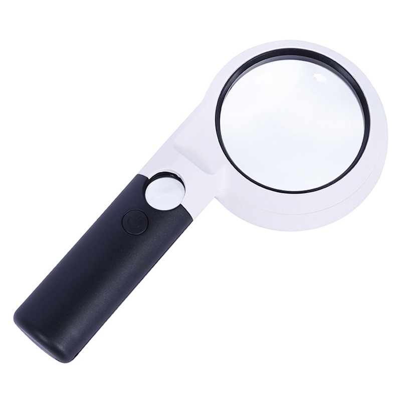 5倍20倍手持式11个环形LED灯老人看书阅读鉴定古玩维修高清放大镜