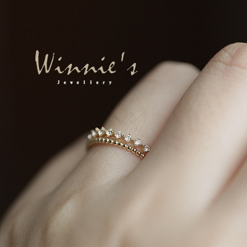 wish hot sale 925 sterling silver plated with 14k gold manufacturer wholesale foreign trade style very simple basic style stacking ring