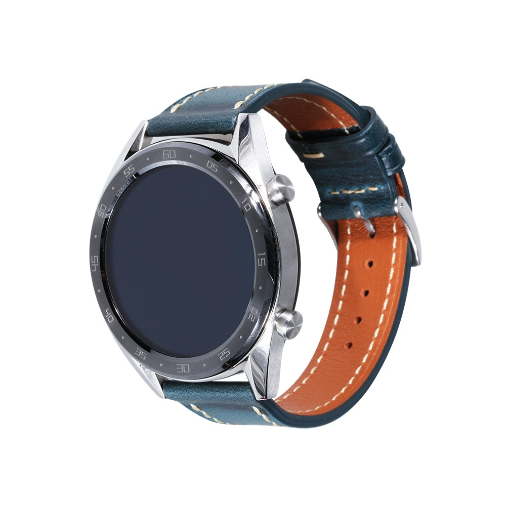 Подходит для Samsung Gears3ticWatch Huami Watch Moto360 тонкая настоящая кожа кромка быстро снимается браслет