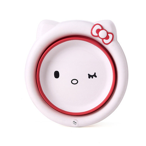 Children's washbasin newborn baby washbasin newborn children's supplies cartoon kt cat baby folding basin