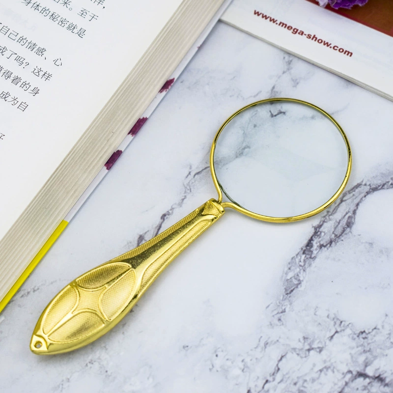 Золотой Европейский узор ручной работы ручной цельнометаллический стеклянный объектив 45 мм подарок карта для чтения 18155-7