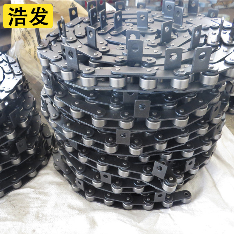 不锈钢链条4分08B工业精密型输送传动链滚珠直板单双排大节距链条