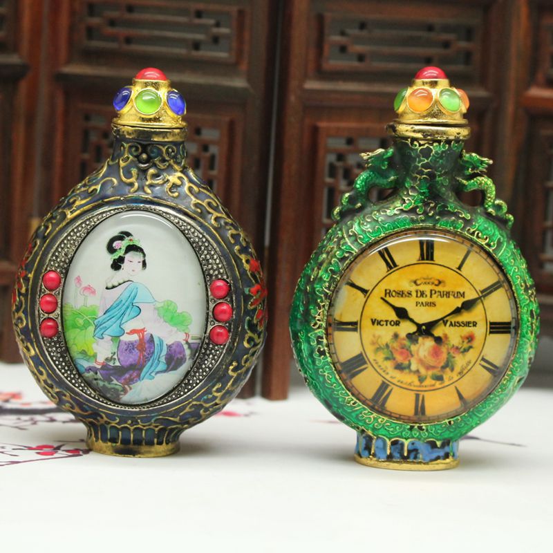 古玩收藏仿古做旧老式黄铜金属鼻烟壶 桌面摆件装饰工艺礼品