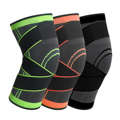 Sports pressurized knitted knee pads running and cycling basketball breathable strap knee pads outdoor fitness mountaineering knee pads cross-border