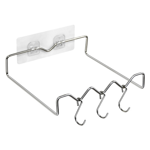 Stainless steel washbasin rack bathroom hook storage rack punch-free storage rack kitchen organizer rack hanging rack