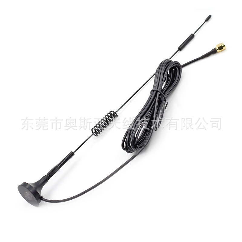 4G小吸盘双振子LTE磁盘天线机柜顶无人售卖机4G天线兼容3G 2G